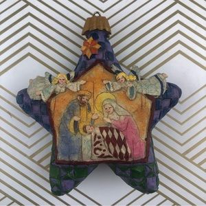 2004 Jim Shore Heartwood Creek Star Nativity Christmas Ornament 4”